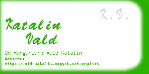 katalin vald business card